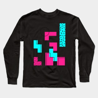 kind a tetris 80's style Long Sleeve T-Shirt